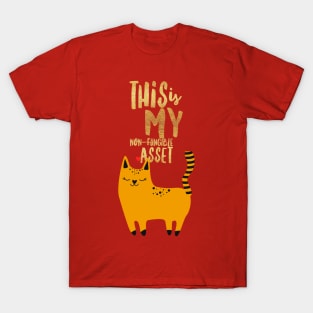 This is my non-Fungible Asset (yellow smug cat) T-Shirt